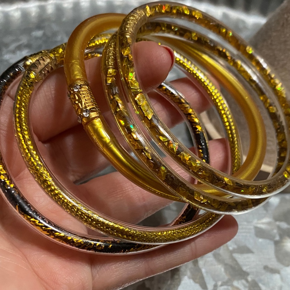 Budhagirl Bangle Bracelet Set - 5 Stackable Bangl… - image 4